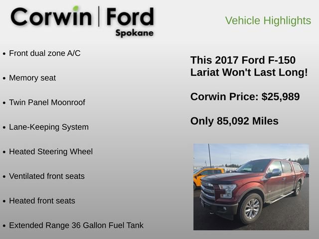 Used 2017 Ford F150 Lariat w/ Equipment Group 502A Luxury image 18