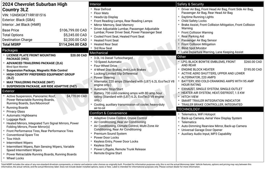 Used 2024 Chevrolet Suburban High Country AWD/4WD image 61