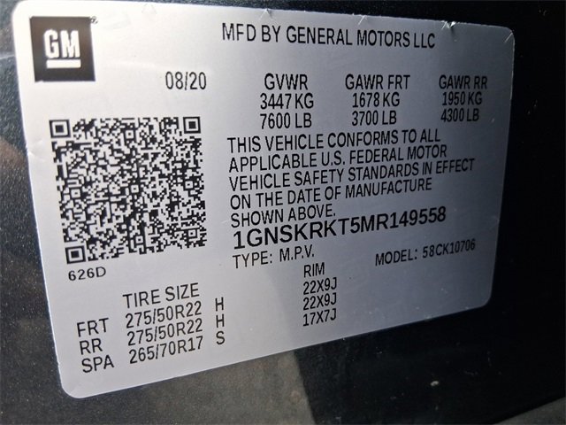 Used 2021 Chevrolet Tahoe RST w/ Luxury Package image 19