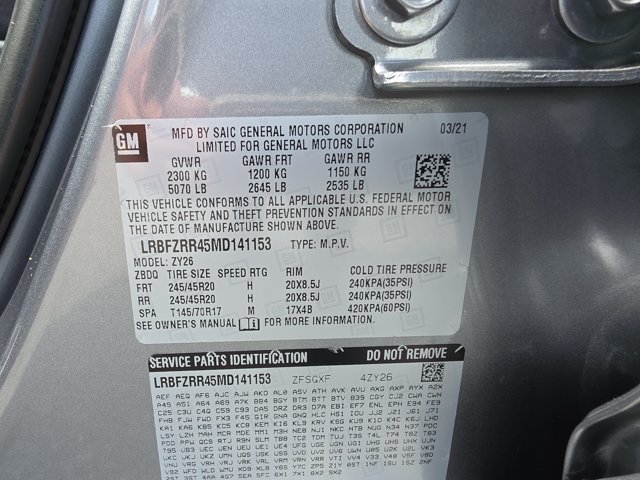 Certified 2021 Buick Envision Avenir w/ Technology Package II FWD image 33
