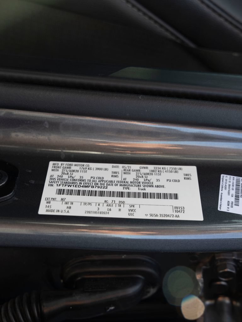 Used 2021 Ford F150 Lariat w/ Equipment Group 502A High AWD/4WD image 31