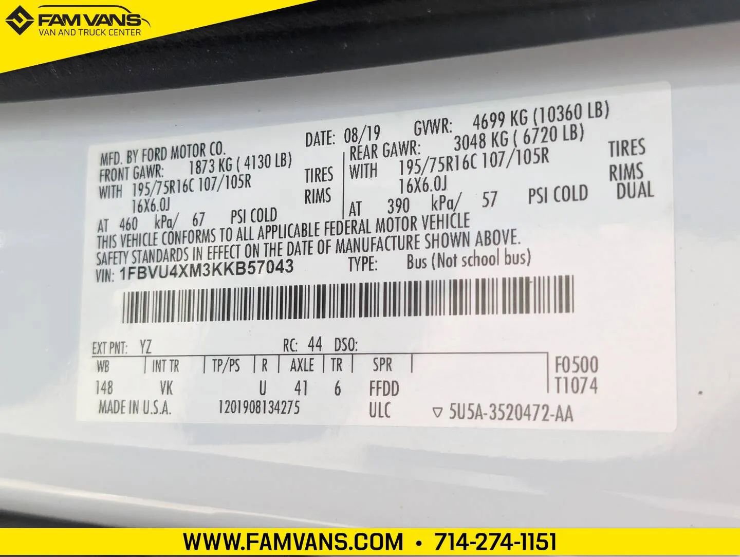 Used 2019 Ford Transit 350 XL RWD image 29