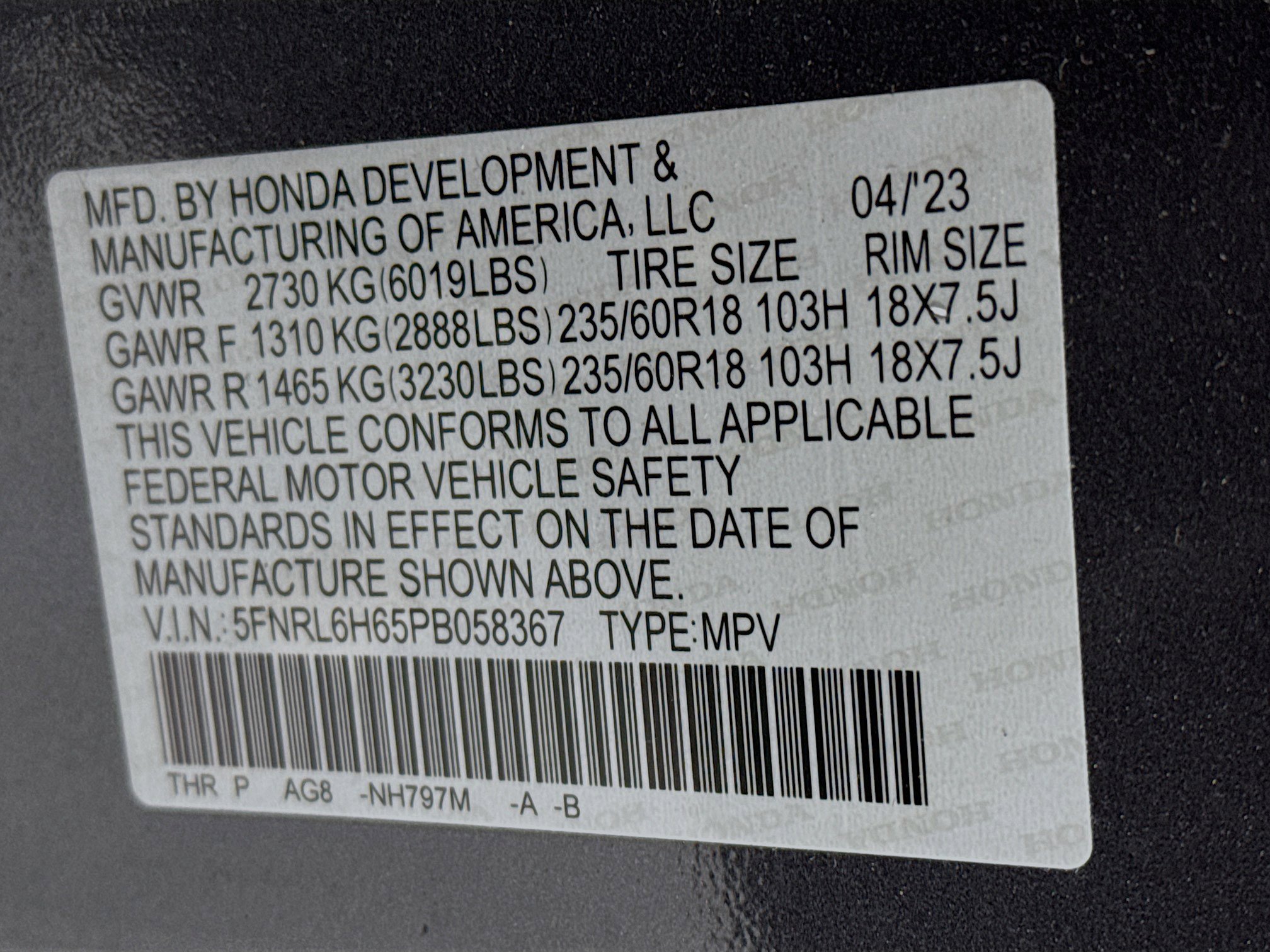Certified 2023 Honda Odyssey EX-L image 33