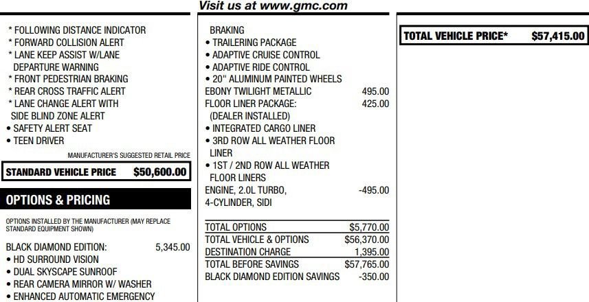 Used 2023 GMC Acadia Denali w/ Black Diamond Edition image 2