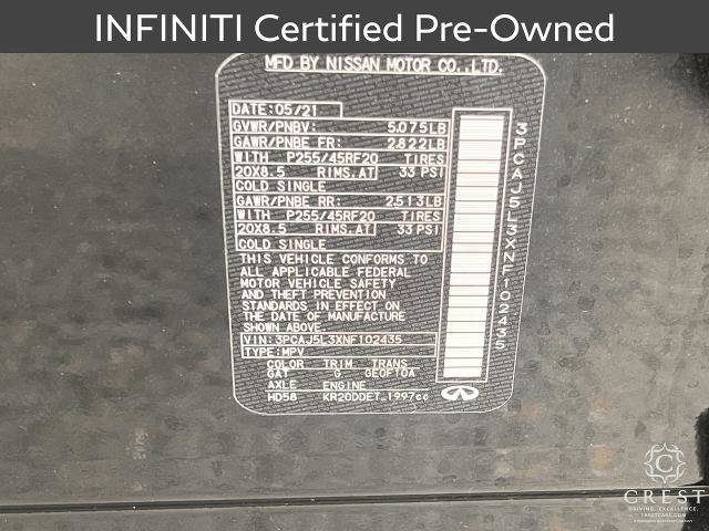 Certified 2022 INFINITI QX55 Sensory w/ Lighting Package image 29