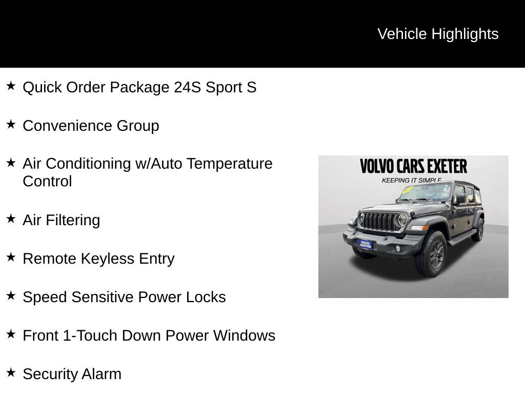 Used 2024 Jeep Wrangler Unlimited Sport AWD/4WD image 6