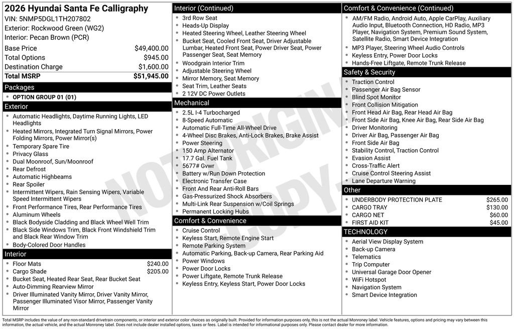 New 2026 Hyundai Santa Fe Calligraphy image 6