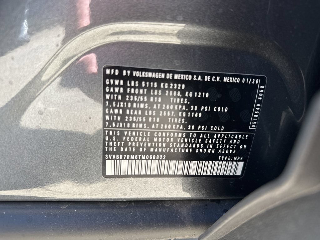 New 2026 Volkswagen Tiguan S AWD/4WD image 25