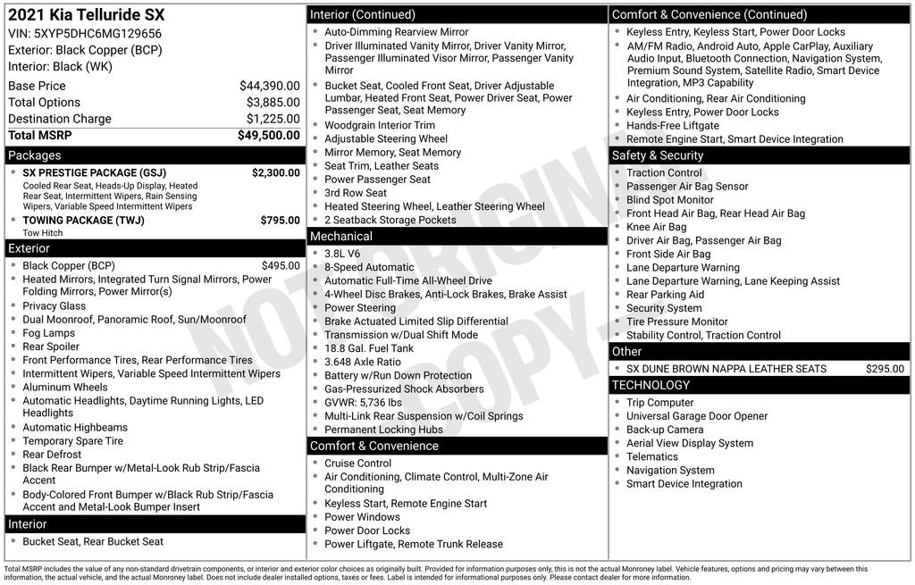 Used 2021 Kia Telluride SX w/ SX Prestige Package image 39