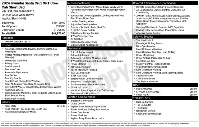 Certified 2024 Hyundai Santa Cruz XRT AWD/4WD image 32