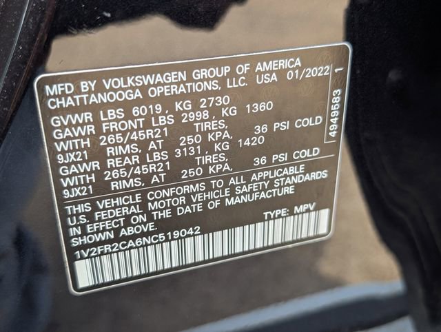 Used 2022 Volkswagen Atlas SEL Premium image 30
