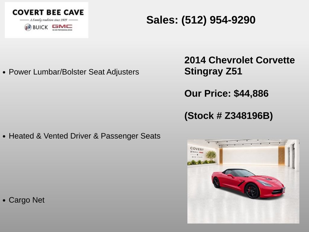 Used 2014 Chevrolet Corvette Stingray Convertible w/ 3LT Preferred Equipment Group RWD image 25