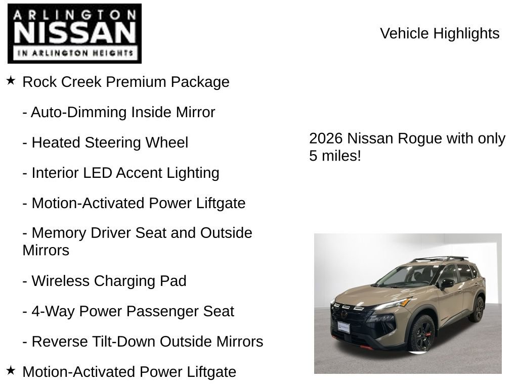 New 2026 Nissan Rogue SV w/ Rock Creek Premium Package image 8