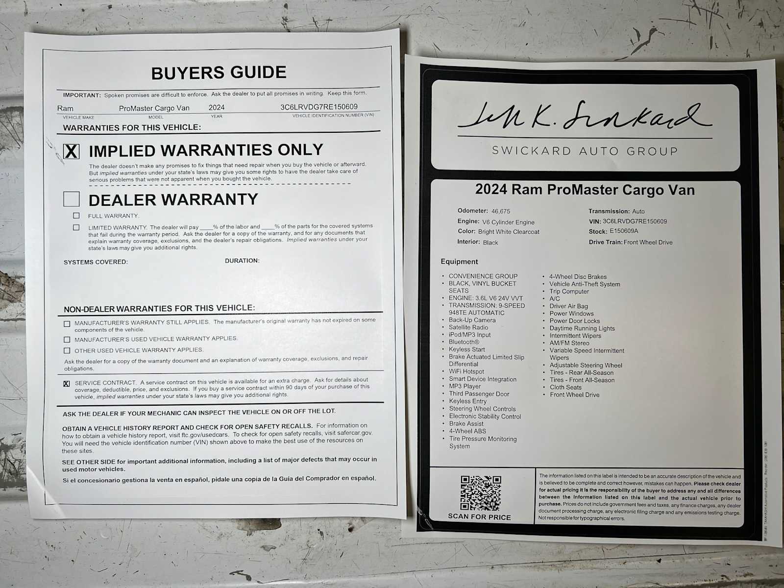 Used 2024 RAM ProMaster 2500 w/ Convenience Group FWD image 38