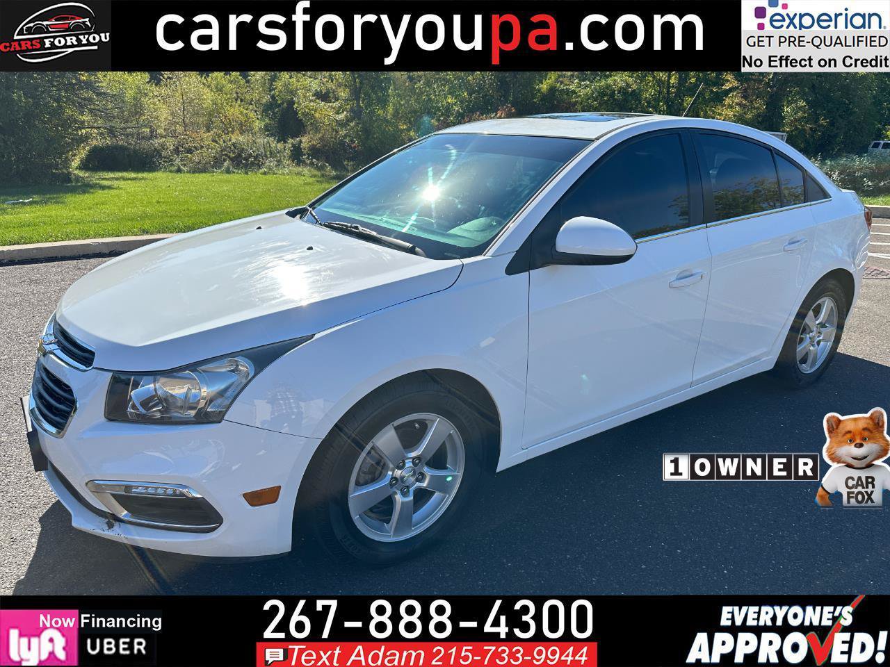 Used 2015 Chevrolet Cruze LT w/ Sun And Sound Package