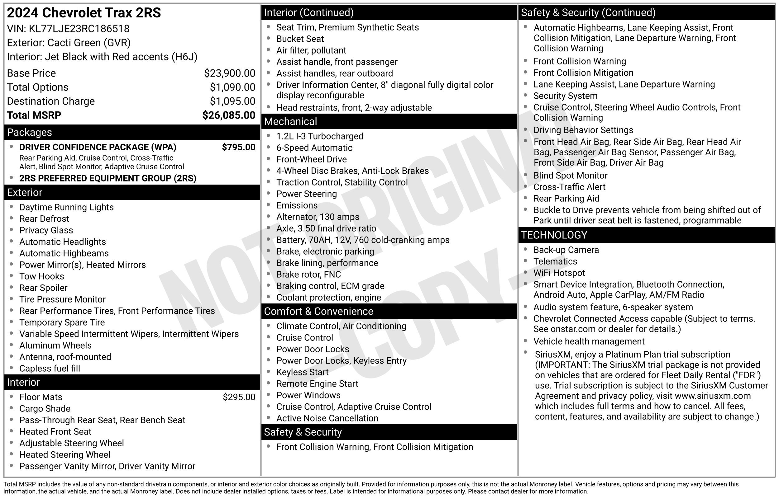 Used 2024 Chevrolet Trax RS w/ Driver Confidence Package FWD image 2