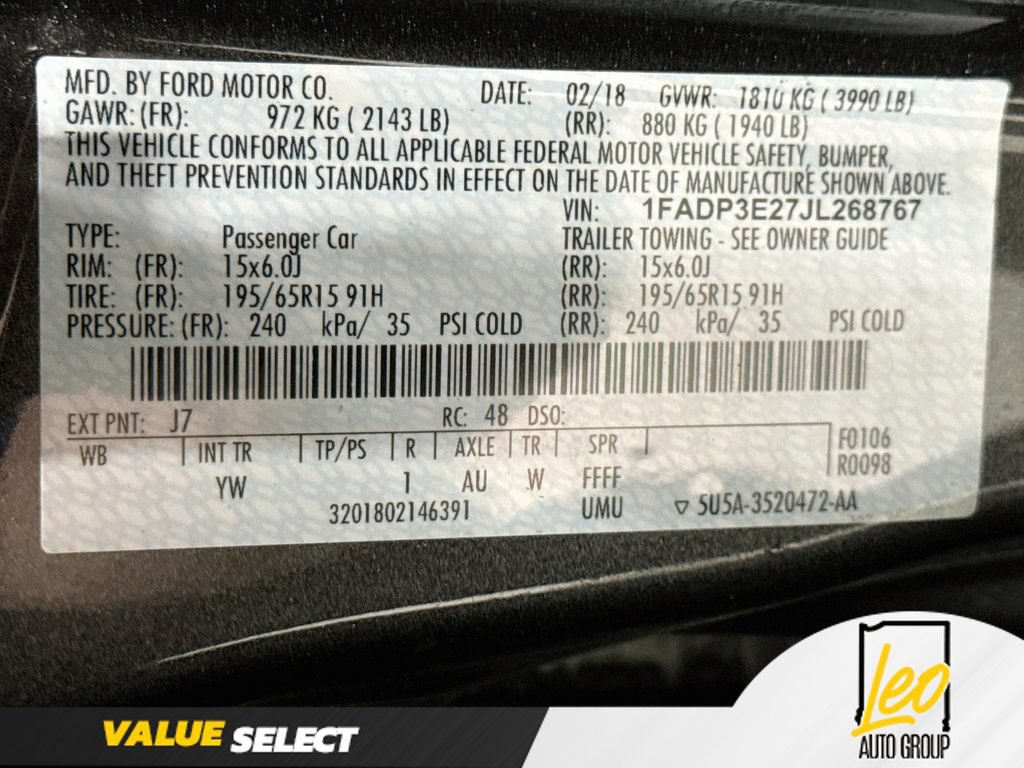 Used 2018 Ford Focus S FWD image 31