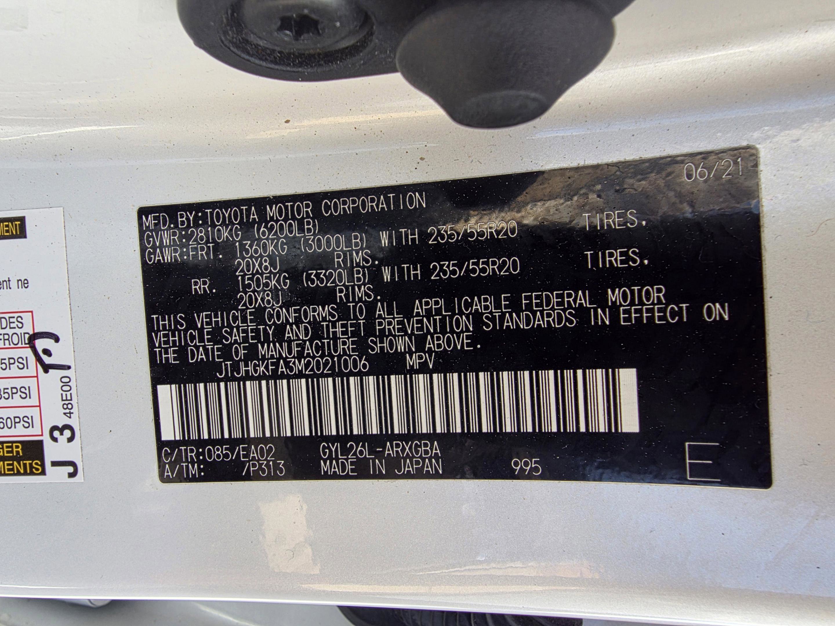 Used 2021 Lexus RX 450hL AWD w/ Premium Package image 30