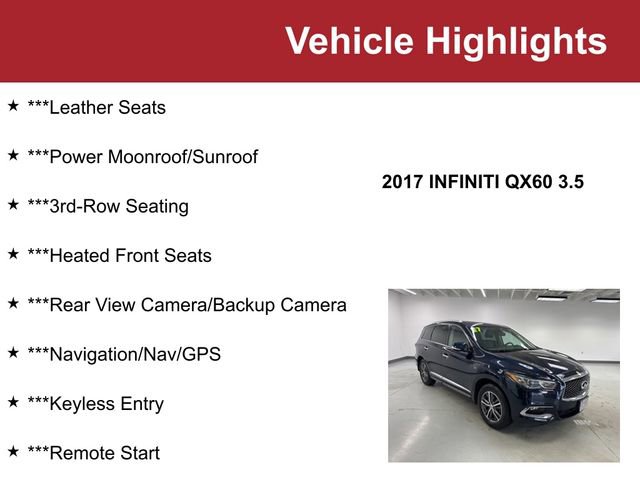 Used 2017 INFINITI QX60 AWD w/ Premium Plus Package image 2