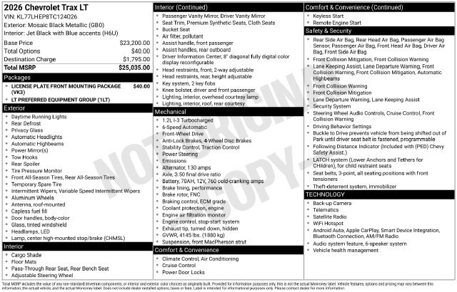 Used 2026 Chevrolet Trax LT FWD image 7