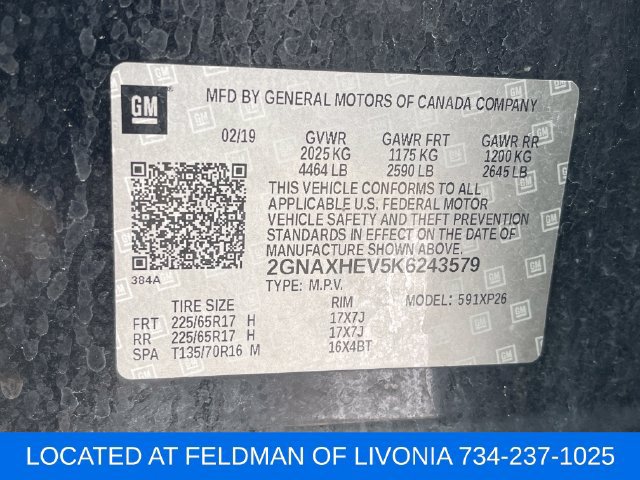 Certified 2019 Chevrolet Equinox LS w/ LS Convenience Package FWD image 32