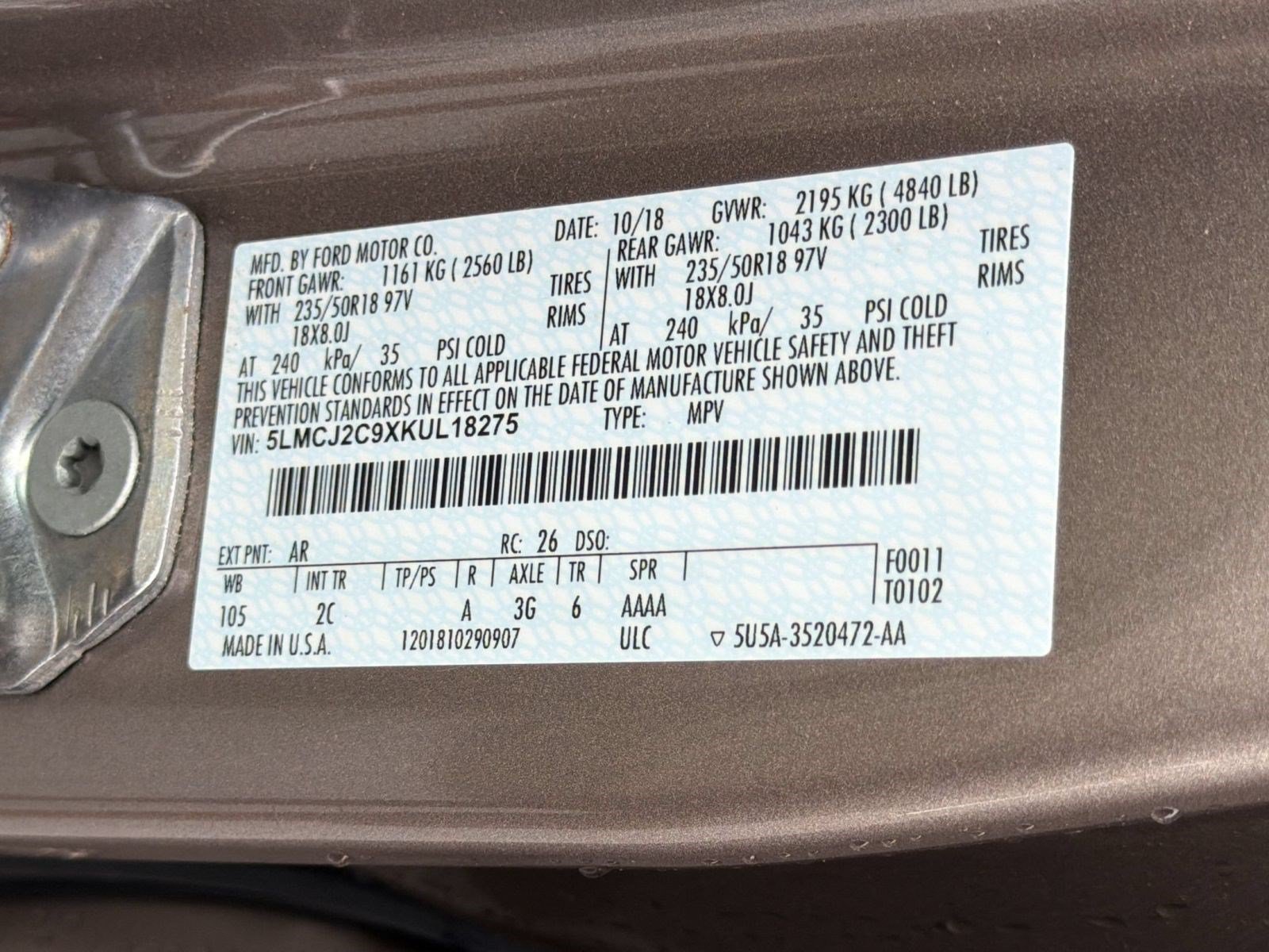 Used 2019 Lincoln MKC Select w/ Select Plus Package FWD image 26