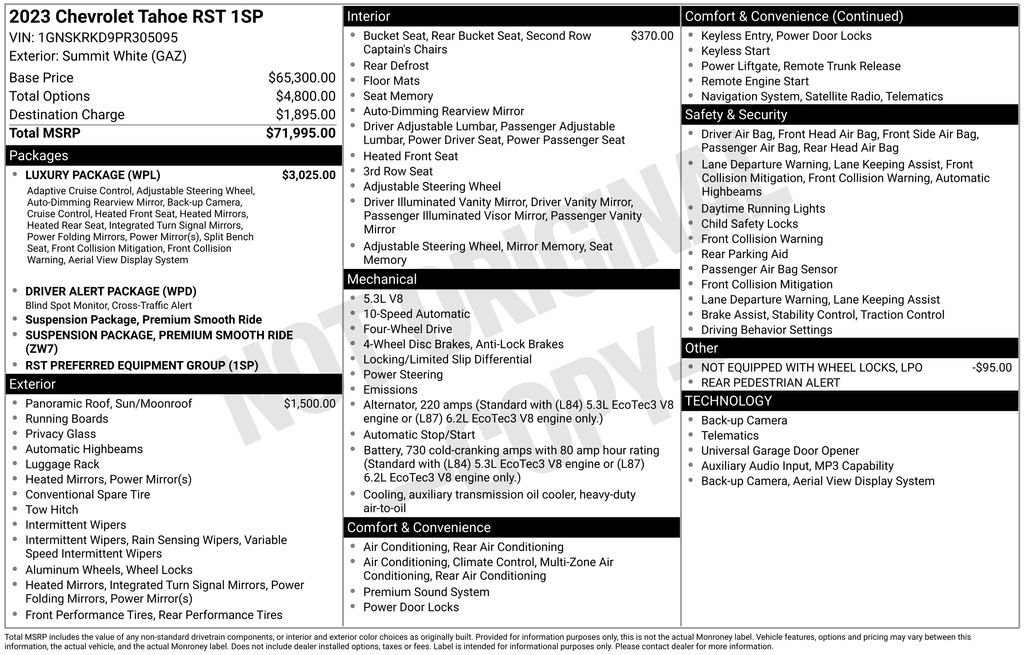 Certified 2023 Chevrolet Tahoe RST w/ Luxury Package image 11