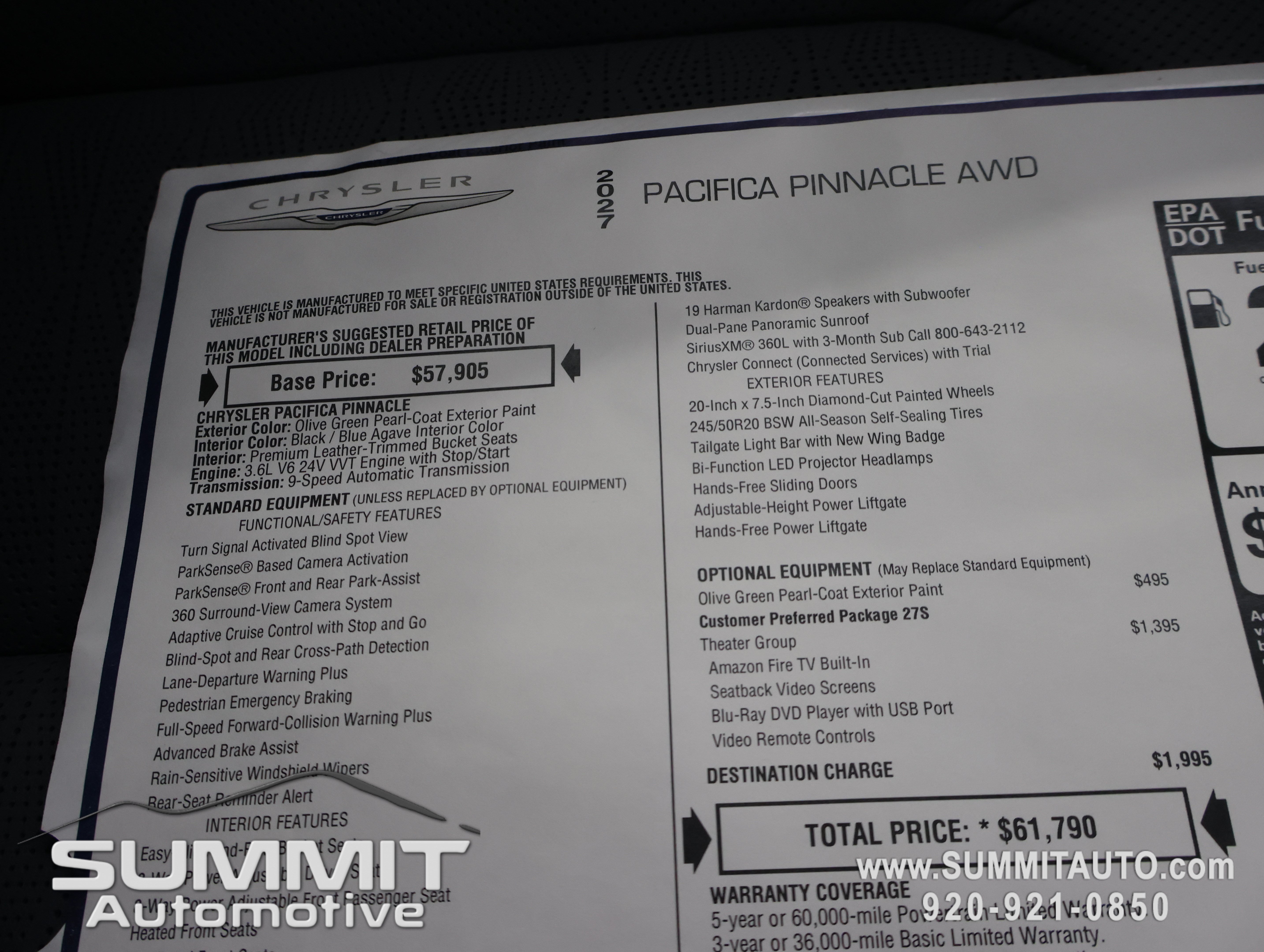 New 2027 Chrysler Pacifica Pinnacle w/ Theater Group AWD/4WD image 33