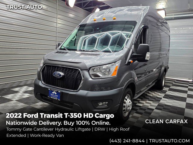 Used 2022 Ford Transit 350 148 High Roof Extended DRW w/ Exterior Upgrade Package RWD image 1