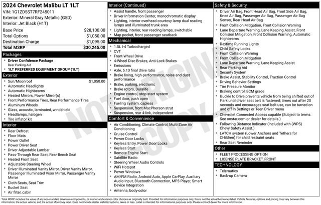 Used 2024 Chevrolet Malibu LT image 2