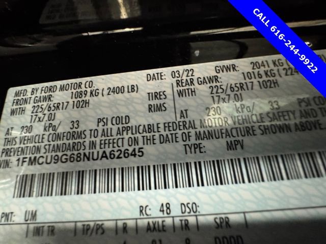 Used 2022 Ford Escape SE w/ Cold Weather Package image 25