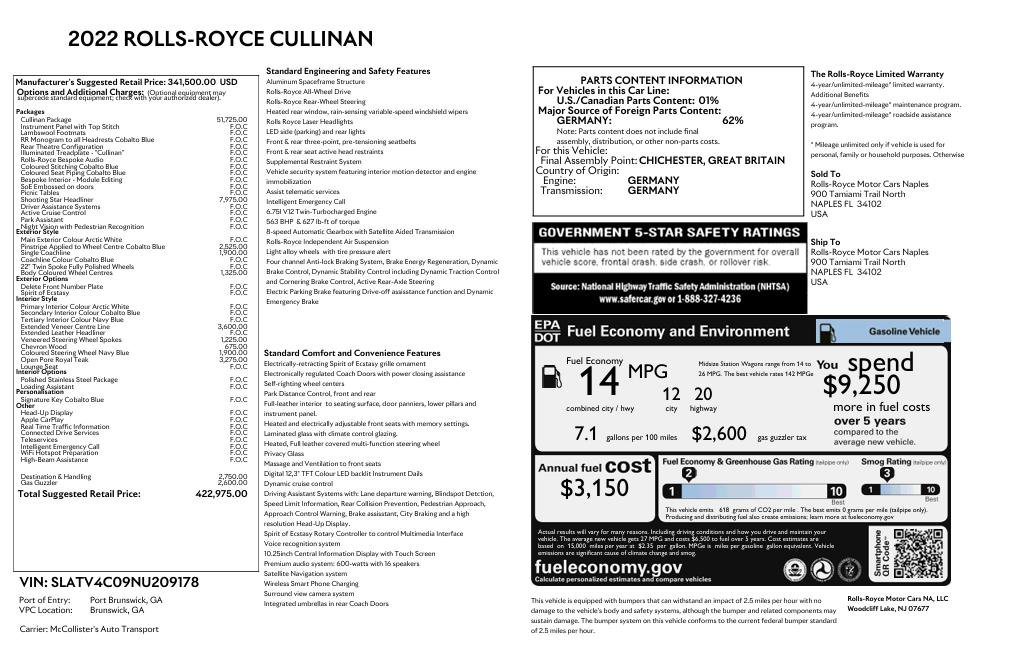 Certified 2022 Rolls-Royce Cullinan w/ Cullinan Package image 21