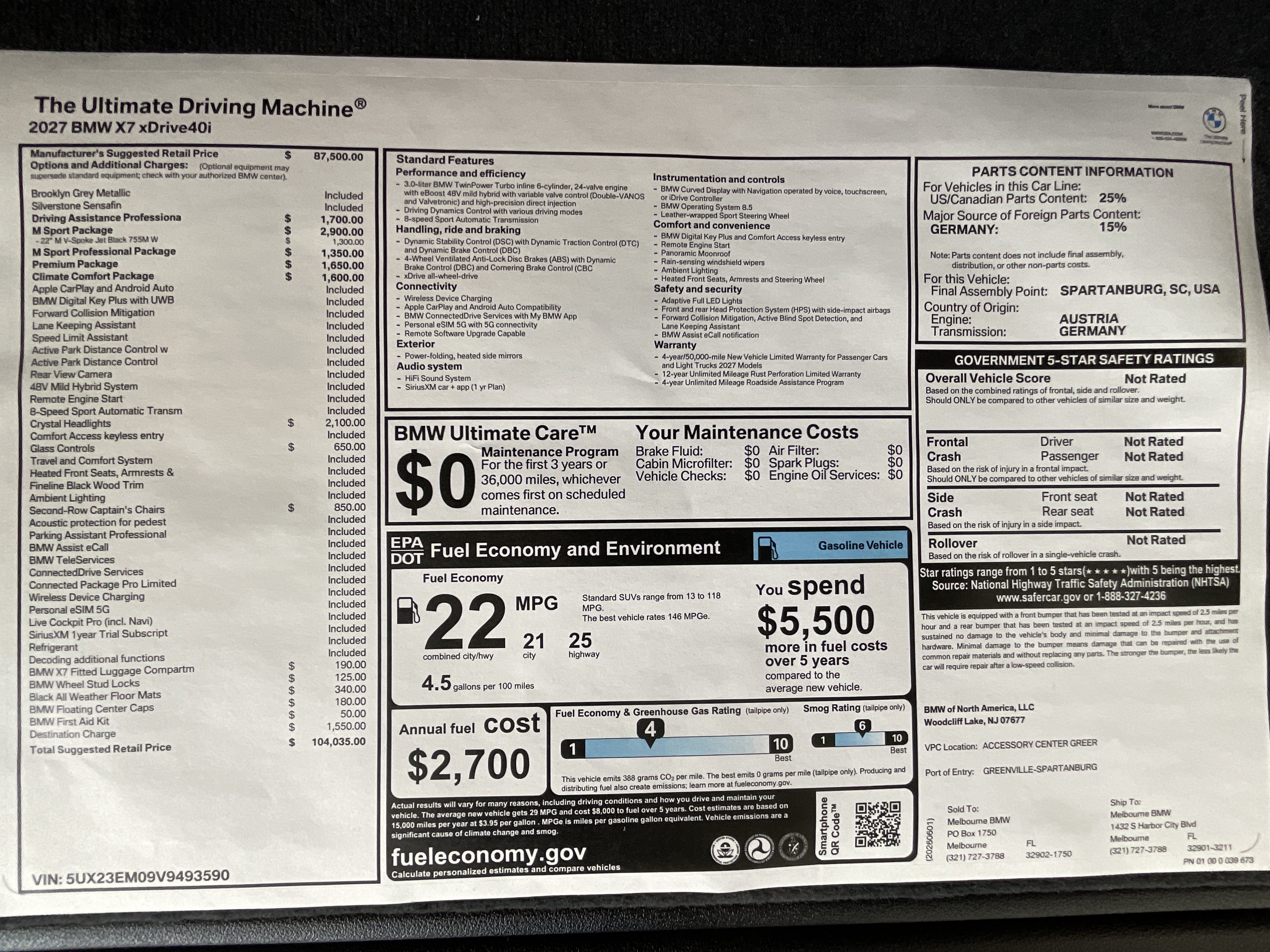 New 2027 BMW X7 xDrive40i w/ M Sport Package AWD/4WD image 38