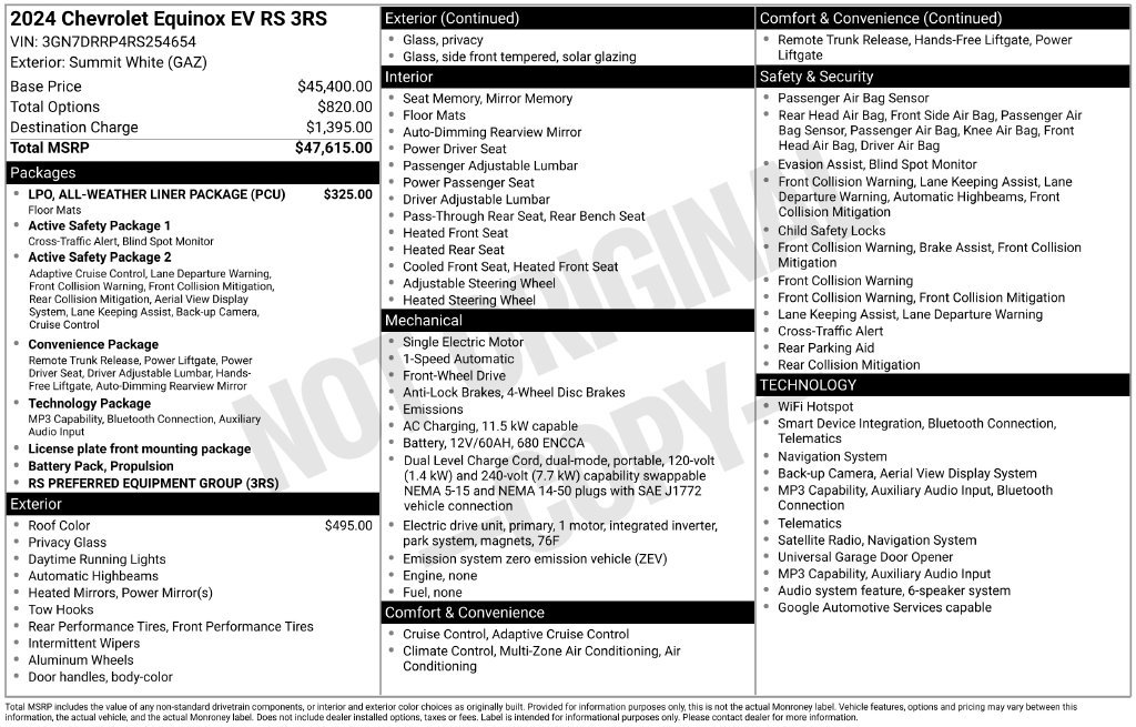 Used 2024 Chevrolet Equinox EV RS FWD image 26