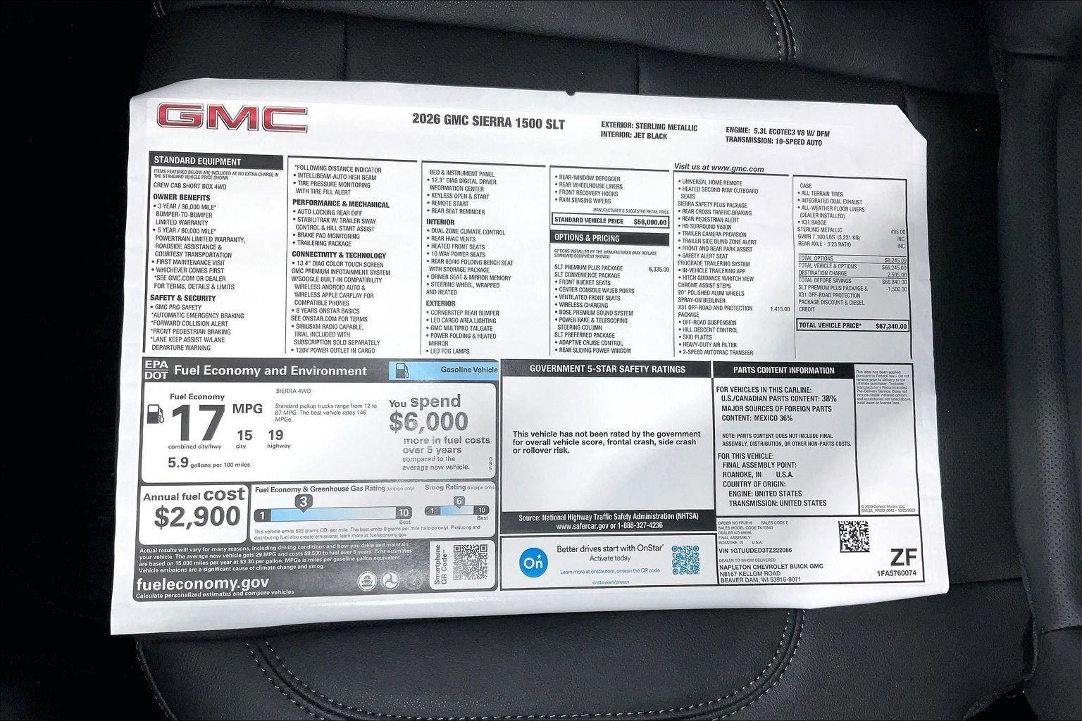 New 2026 GMC Sierra 1500 SLT w/ SLT Premium Plus Package image 17