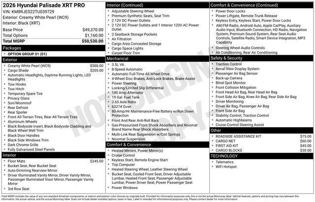 New 2026 Hyundai Palisade XRT Pro image 4