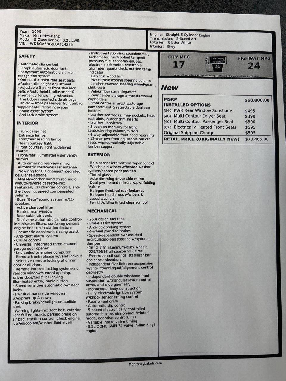Used 1999 Mercedes-Benz S 320 image 2