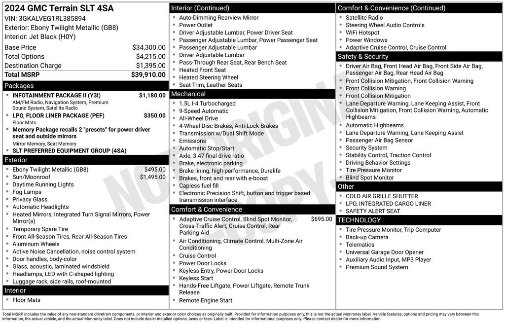 Certified 2024 GMC Terrain SLT w/ Infotainment Package II image 6