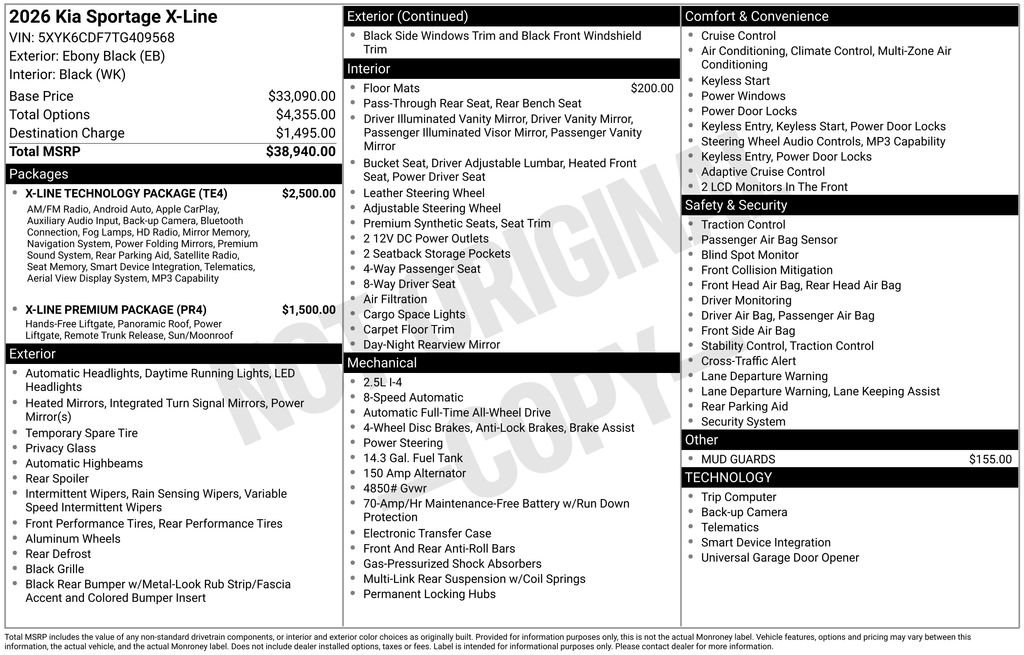 Certified 2026 Kia Sportage X-Line w/ X-Line Technology Package AWD/4WD image 10