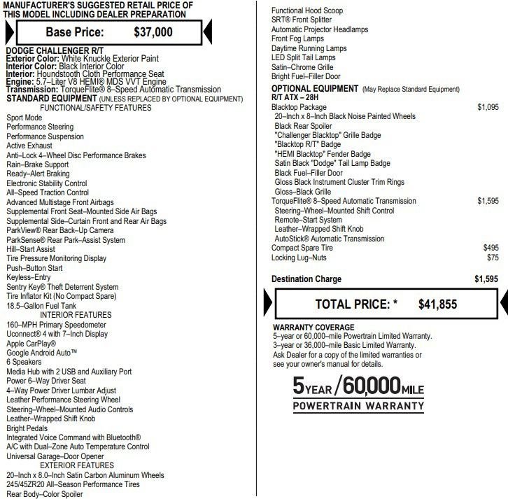 Used 2021 Dodge Challenger R/T w/ Blacktop Package image 2