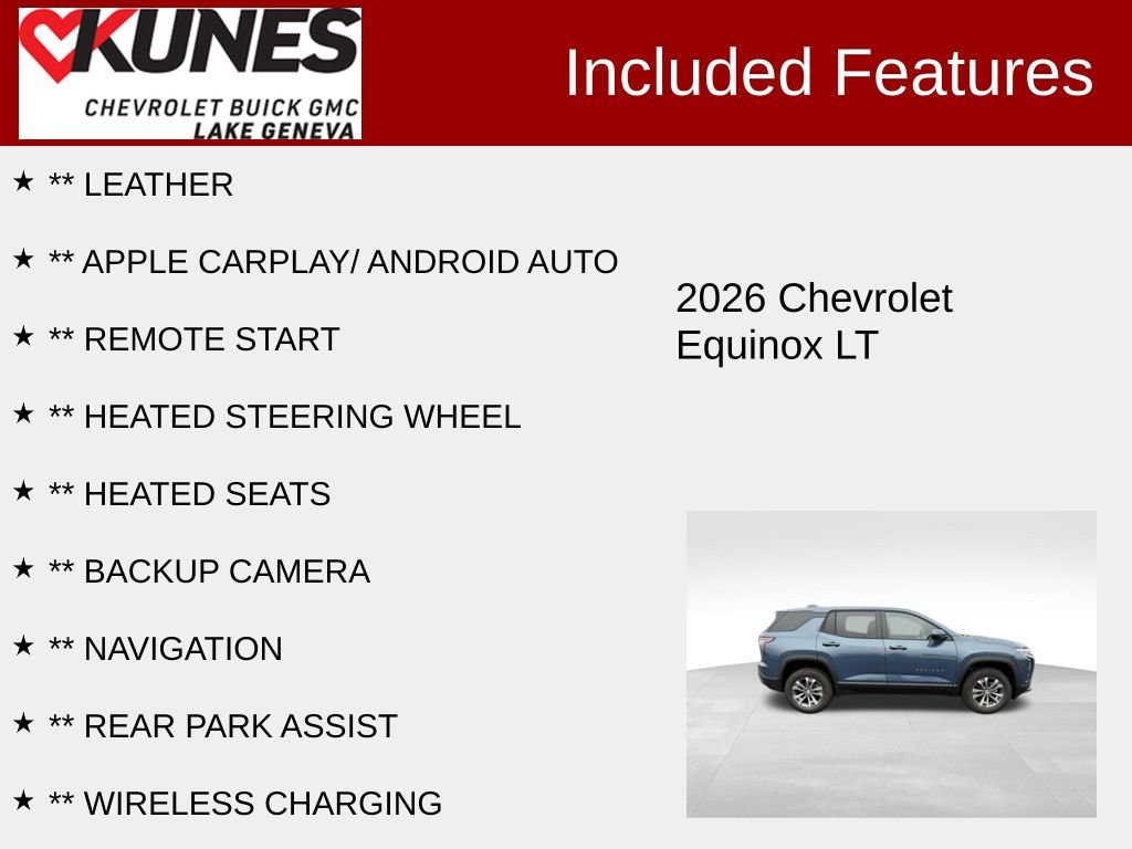 New 2026 Chevrolet Equinox LT w/ Convenience Package II image 2