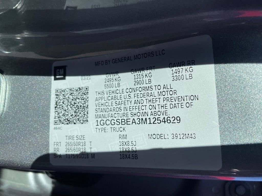 Used 2021 Chevrolet Colorado W/T w/ Custom Special Edition image 10