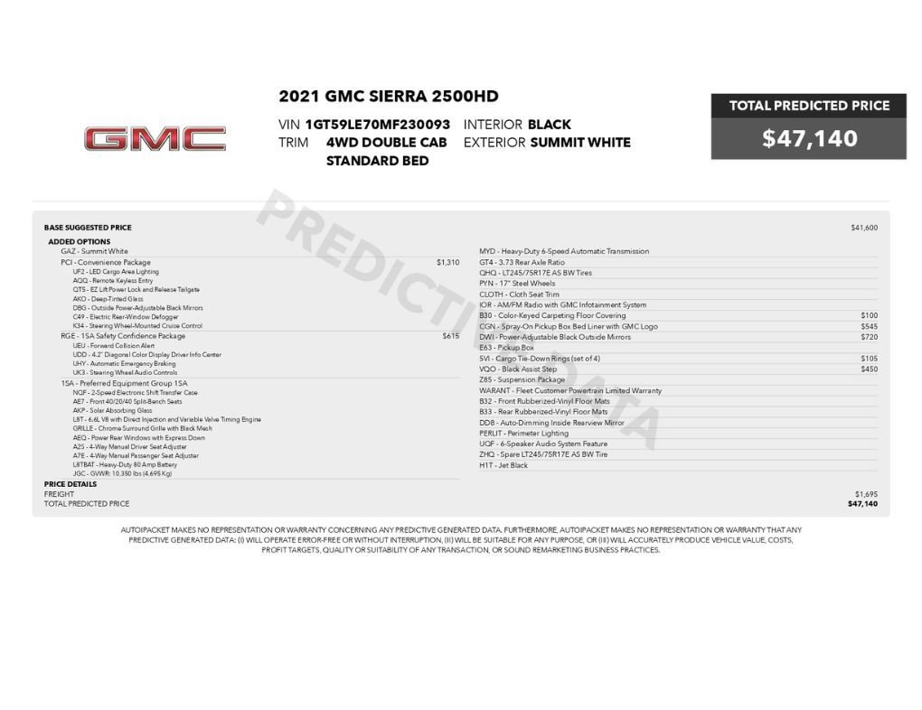 Used 2021 GMC Sierra 2500 4x4 Double Cab w/ Convenience Package image 2