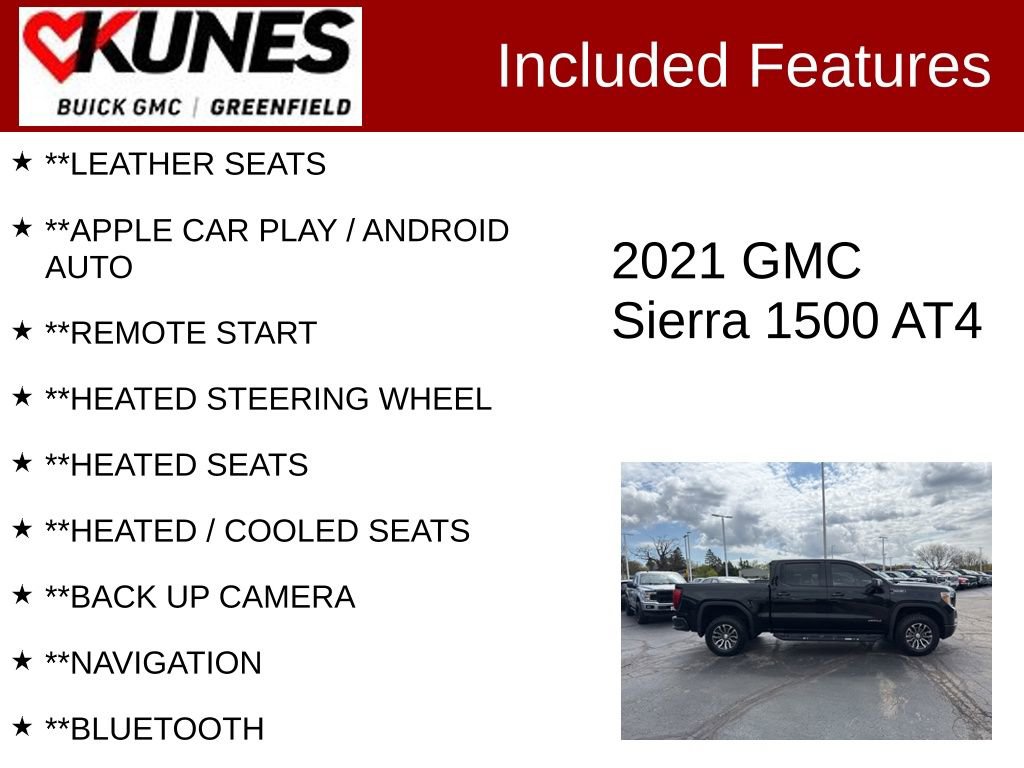 Used 2021 GMC Sierra 1500 AT4 w/ AT4 Preferred Package AWD/4WD image 2