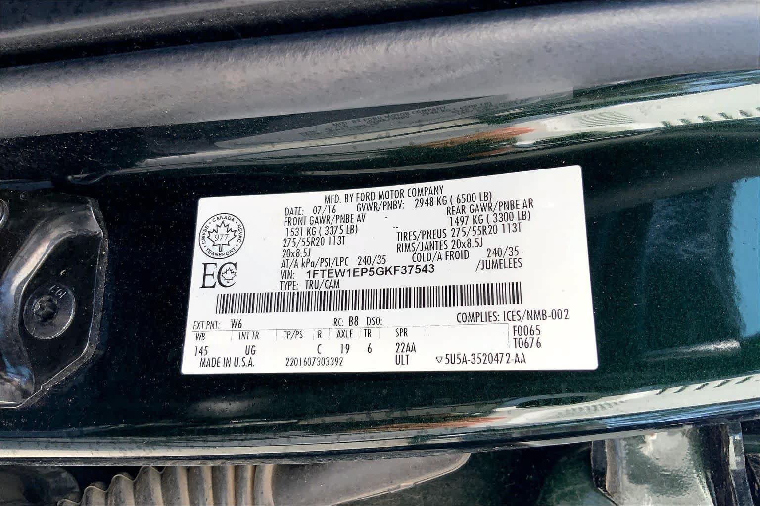 Used 2016 Ford F150 XLT w/ Equipment Group 301A Mid AWD/4WD image 35