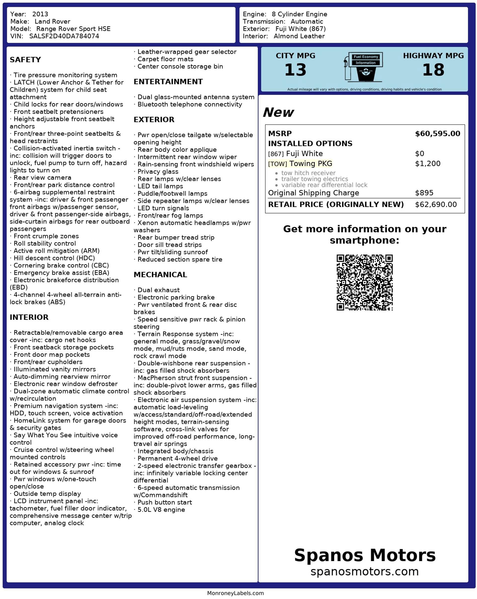 Used 2013 Land Rover Range Rover Sport HSE image 3