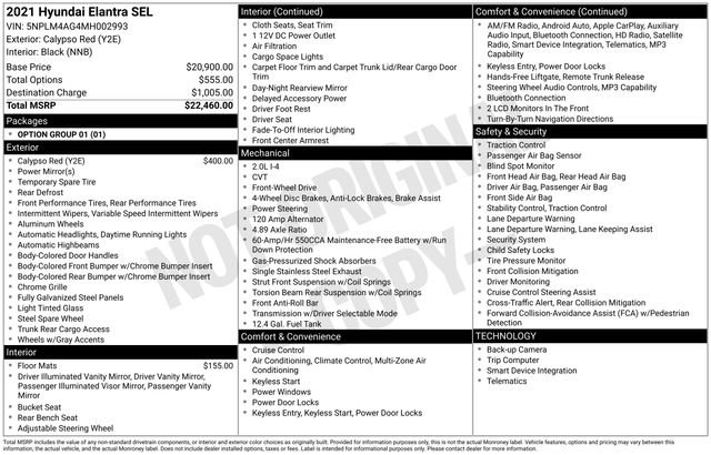 Certified 2021 Hyundai Elantra SEL FWD image 2