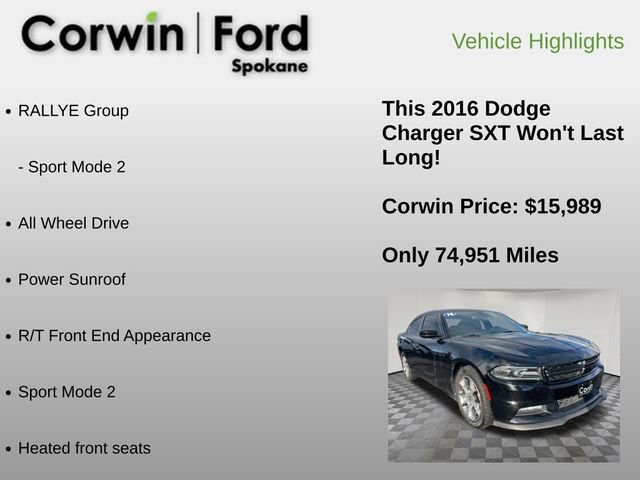 Used 2016 Dodge Charger SXT w/ Rallye Group image 12