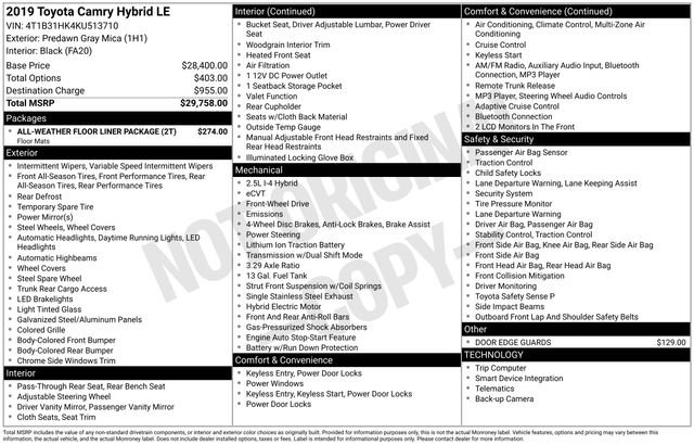 Used 2019 Toyota Camry LE image 30