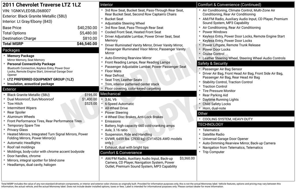 Used 2011 Chevrolet Traverse LTZ image 4